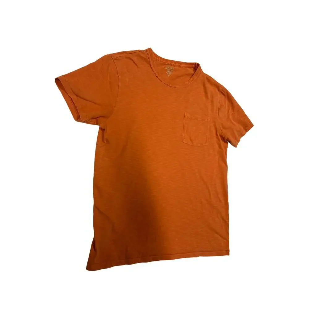 J.Crew Men’s Garment-Dyed Slub Cotton Pocket T-
Shirt Orange Medium - Picture 2 of 8